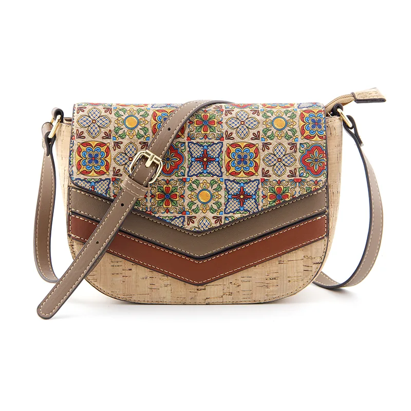 Modische, lässige Alltags-Schultertasche aus Kork
